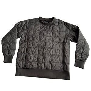 Taion Mountain Wear Pullover Crew Quilted Puffer Inner Jacket Charcoal Gray US M